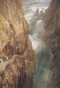 The passage of Mount St.Gothard,taken from the centre of the Teufels Broch Switzerland (mk31)